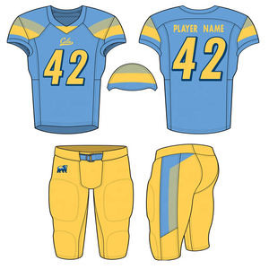<b>Best</b> Quality Customized American <b>Football</b> Uniforms Quick Dry Breathable with Short Sleeves for Summer Sublimated Design - Product Image 2
