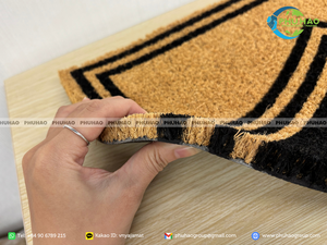 Tapis en fibre de coco pour l'intérieur, pour la protection des entrées et des sols, brun ordinaire, rectangulaire - Product Image 3