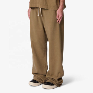 Pantalones Deportivos Casuales de Alta Calidad 100% Algodón, Corte Regular, Holgados, Pierna Ancha, Ligeros, Cintura Elástica, Resistentes al Viento, Transpirables 500 - Product Image 5