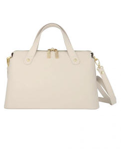 High Quality Women's Red Genuine Leather Stylish Zipper <b>Handbag</b> Two Carry <b>Handles</b> Crossbody Wholesale OEM Custom Logo & Colors - Product Image 4