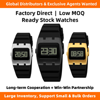 Montre-bracelet numérique LED carrée pour homme SKMEI 2415 avec alarme, date, bracelet en silicone et boîtier en alliage – Vente en gros