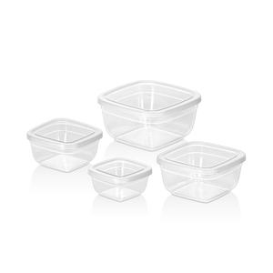 Conteneur de stockage en plastique PP carré de 900 ml avec couvercle, empilable et léger, pour le stockage des aliments dans la cuisine, organisateur ménager - Product Image 2