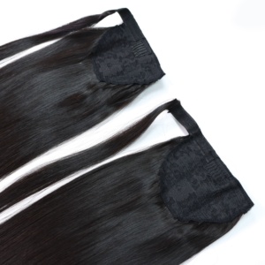 Extensions de cheveux naturels à enrouler pour queue de cheval, qualité supérieure vietnamienne, super double drawn, épaisses et volumineuses, pour femmes, mariages, fêtes, usage en salon, best-seller - Product Image 4