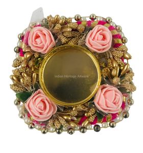 Indian Traditional Handmade Metal <b>Tea</b> Light <b>Candle</b> Holder Floral Home Decoration for Diwali Wedding Party Tealight Diyas - Product Image 3