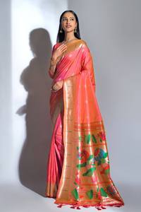 Venta caliente boda Festival desgaste nupcial Banarasi seda suave Saree colorido impreso para ropa de mujer - Product Image 4