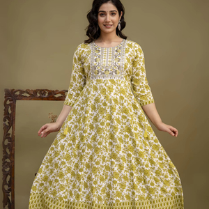 Robe longue de qualité supérieure séquence broderie travail côté Dori Handloom fabricant indien - Product Image 1