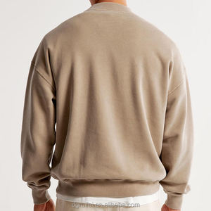 Nuevas sudaderas de peso pesado en blanco de alta calidad Crop French Terry Custom Vintage Sudadera de cuello redondo de gran tamaño para hombres 2026 - Product Image 3