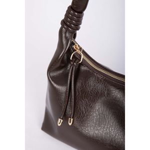 Elegante Bolso de Mano y Hombro Color Café con Detalle de Cordón, Accesorios de Ropa - Product Image 2