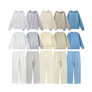 Ensemble de survêtement et de sweat-shirt de haute qualité 100% coton surdimensionné poids lourd 500 g/m² multicolores - Product Image 1