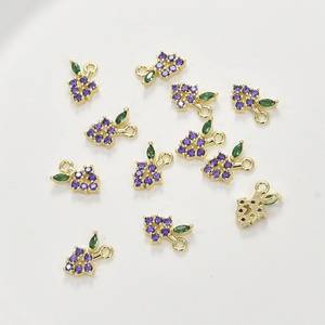 Cerise-raisin-ananas-fraise fruit pendentif 925 argent pierre de naissance pendentif à breloque fruit pierre de naissance pendentif cadeau pour anniversaire - Product Image 2