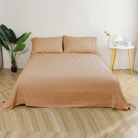 Parures de draps jetables en coton bambou 300 fils, couleur personnalisée avec certificat OEKO, taille Queen, housse de couette de haute qualité