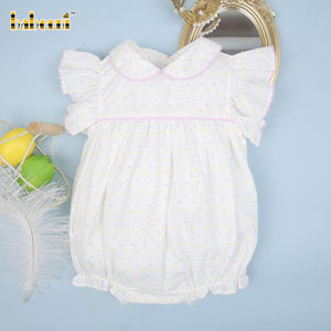 Conjunto de Romper con Estampado de Puntos en Colores Pastel para Bebés Niñas, Temporada de Primavera, 100% Algodón Orgánico, Certificado OEKO-TEX, No Tóxico, OEM ODM - Product Image 2