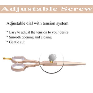 ชุดกรรไกรช่างตัดผมแบบมืออาชีพ6ชิ้นพร้อมที่จับเหล็กกรรไกรตัดผมสีโรสโกลด์ - Product Image 3