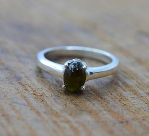 Anillo de piedras preciosas de turmalina de Plata de Ley 925, joyería hecha a mano, anillo de estilo bohemio de plata, joyería para mujer, regalo de boda para esposa - Product Image 3
