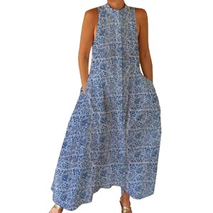 Indian Hand Block Print <b>Jumpsuit</b> Soft Cotton Spring <b>Jumpsuit</b> Summer For Women With Zipper Closer For Spring/Summer Adults - Product Image 1