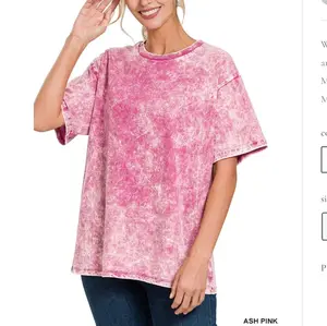 Wholesale Supplier Acid Wash Blank Crop T Shirt 100% Cotton T Shirt Hip Hop Streetwear Sexy T Shirt for Women