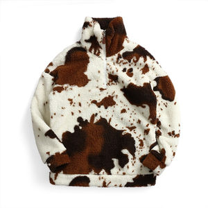 เสื้อมีฮู้ดสำหรับผู้หญิง2024ใหม่ลายวัวสไตล์ทรงหลวมดีไซน์กำหนดเองและโลโก้สำหรับฤดูหนาวขายส่ง - Product Image 2