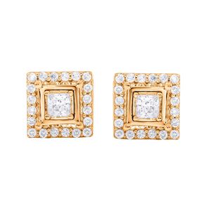 ชุดตุ้มหูเพชรทรงง่ามทรงกลมและเจ้าหญิง - Product Image 5