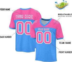 Maillots de sports d'équipe personnalisés avec rayures sur les manches OEM football américain maille polyester séchage rapide nom Logo numéros imprimer - Product Image 2