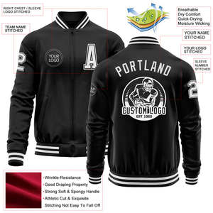 Chaqueta universitaria de satén de poliéster bordado OEM/ODM informal de moda de alta calidad, chaqueta universitaria holgada roja y negra Lisa para hombre - Product Image 6
