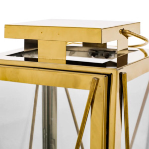 Wholesale <b>Large</b> Gold Metal Handmade Modern Outdoor Candle Holders Lanterns & <b>Jars</b> Christmas Ornament Home Decorative Candelabra - Product Image 2