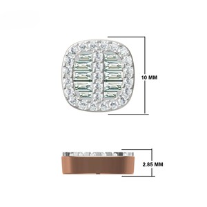 IGI Certified 14K <b>Solid</b> Gold Luxury 925 <b>Silver</b> Moissanite <b>Earrings</b> Brilliant Cut VVS Moissanite Diamond Hip Hop Style for Women - Product Image 6