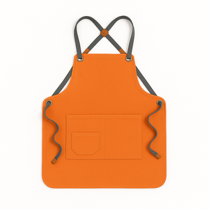 Delantal de Lona de Algodón Resistente al por Mayor con Tirantes Cruzados y Bolsillos para Mujeres y Hombres, Delantal de Cocina de Algodón con Hebilla Ajustable - Product Image 4