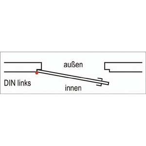 Zimmertr-Einsteckschloss 215 BAD 18/55/78/8mm DIN Links Silber Klasse 1 Kunststoff BKS Furniture <b>Locks</b> - Product Image 5
