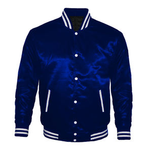 Chaqueta de satén de manga larga dorada para hombre con logotipo bordado parcheado de chenilla del equipo de baloncesto personalizado directamente de fábrica - Product Image 3