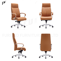 Chaise de bureau de direction moderne en cuir PU, pivotante avec roulettes, pour salle de réunion