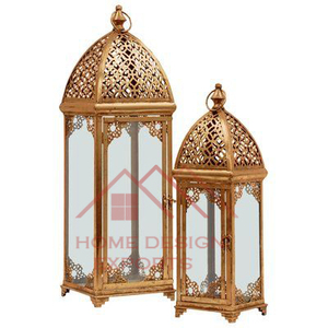 Ensemble de 3 lanternes Ramada en métal noir finition artisanale, lanterne à bougie, décoration artisanale pour l'Aïd - Product Image 5