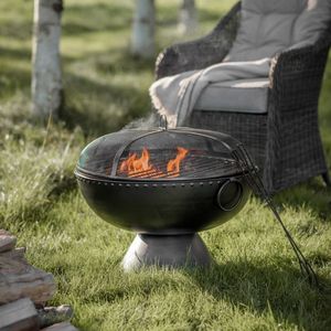 Pozo de fuego de hierro resistente rústico para exteriores para patio trasero, jardín, Patio, Camping, estilo moderno para calentar, cocinar, uso decorativo - Product Image 1