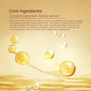 สารสกัดจากเปลือกไม้ Albizia julibrissin สำหรับใบหน้าสีทองสำหรับต่อต้านริ้วรอยบำรุงผิวเรียบเนียน - Product Image 2
