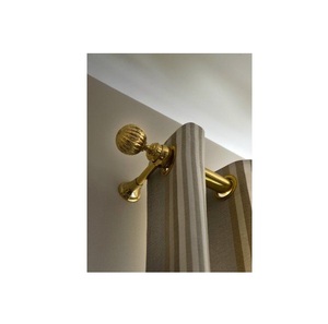 Artistic spiral shaped <b>curtain</b> rod <b>finials</b> made from durable metal adding stylish flair to your home window treatments - Product Image 1
