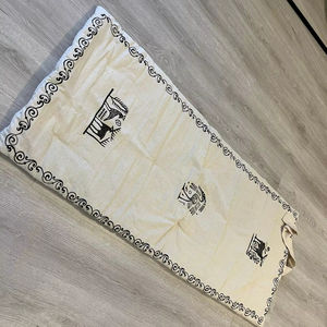 Funda de Sofá de Algodón Orgánico Hecha a Mano, 60x150cm, Ecológica, con Borlas, para Picnics - Product Image 1