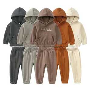 Logotipo personalizado French Terry Plain Children Pullover Baby Outfit Niños Sudaderas con capucha de algodón orgánico Bebé Sudadera Ropa - Product Image 4