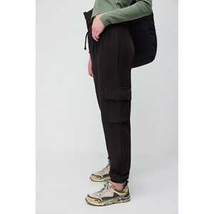 Pantalones Deportivos Cargo Negros, Talla Grande, Ligeros, Transpirables, de Poliéster, con Estampado de Rayas, Cintura Media, Cierre con Cordón, Corte Holgado - Product Image 4