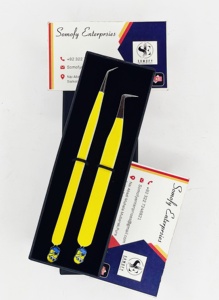 Pinzas para Extensión de Pestañas Minion Bottom Design Somofy Enterprises, Acero Inoxidable, Duraderas, Precisión, Volumen, 10 mm - Product Image 2