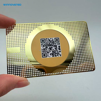 216 cartes de visite numériques en métal plaqué or 24 carats avec code QR
