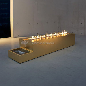 Fuente de Agua con Llama de Acero Inoxidable Personalizada con Efecto Cascada y Luz LED para Proyectos de Paisajismo de Jardines de Lujo - Product Image 6
