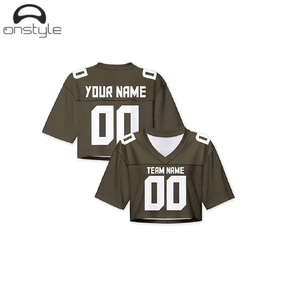 Camiseta corta de fútbol personalizada para mujer, Camiseta corta ligera transpirable con sublimación, camisetas deportivas con nombre personalizado, equipo con número - Product Image 1
