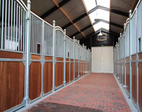 3x3m Seepoem High Quality Indoor Equestrian Horse Stall Exquisite Plywood Metal Horse Stable Shelter with Rotating Horse Feeder