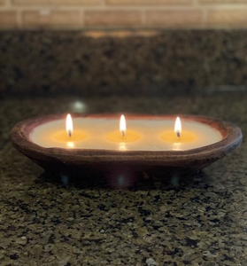 Acacia Wood Dough Bowl <b>Candle</b> Holder <b>Long</b> Dinner Table Decorative Item for Christmas Home Decoration Dough Bowl - Product Image 2