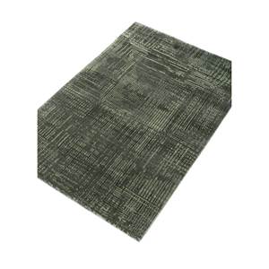 Alfombra Kavi Verde de Lana y Seda de Bambú Anudada a Mano con Patrón Abstracto para el Hogar, Pasillo, Rectangular, 9x12 Pulgadas, Modelo Esk-472, 10 mm de Grosor - Product Image 2