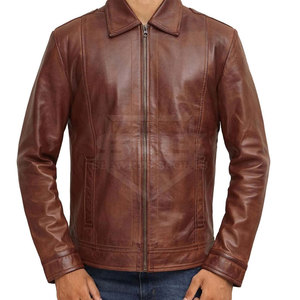 Chaqueta de cuero de diseño personalizado color sólido hombres chaqueta de invierno ropa de calle Gran oferta precio razonable chaqueta de cuero de los hombres - Product Image 3