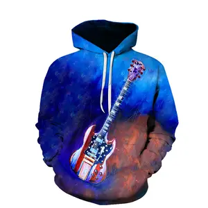 Casual Fashion Deep Plus Size Men Women Kid Guitar Star 3D Printing Hoodies Music Pullover Hoodies CrewNeck Sweatshirt