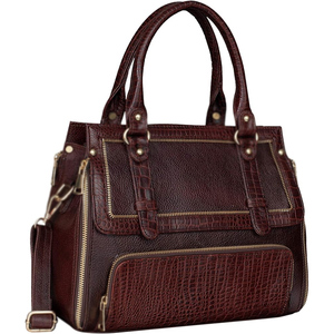 Vente de gros Nouveau grand sac à main de luxe en cuir véritable souple tendance avec logo personnalisé - Product Image 2