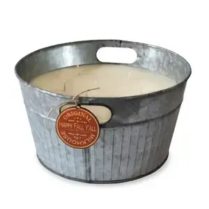 เก่าชุบสังกะสีขวดเทียนที่มีคุณภาพสูงขายโลหะชุบสังกะสีเทียน Jar หรูหราสำหรับตกแต่งบ้านการใช้งานในขายส่งราคาถูก - Product Image 3