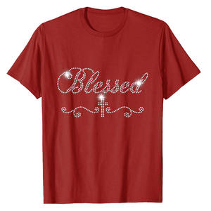 T-shirts imprimés strass avec logo personnalisé T-shirts pour hommes Vente en gros T-shirts strass disponibles dans toutes les tailles - Product Image 6