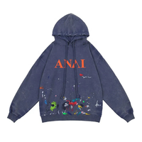 Pull-over à capuche personnalisable pour homme, imprimé en relief, en tricot de laine à grosses mailles, épaules tombantes, 100 % coton – Collection Hiver – Grande Vente